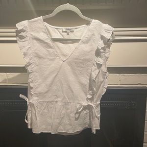 Madewell small white blouse